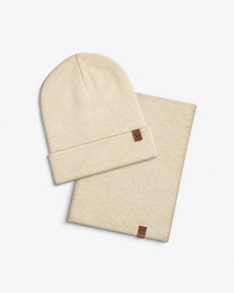 Gorro de punto y braga para mujer, juego de 2 piezas