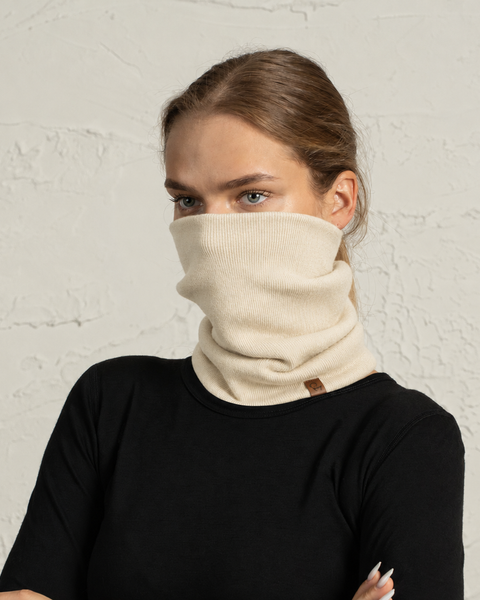 Cuello de punto para mujer de merino