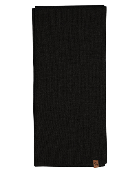 Women's Knit Scarf Merino Black