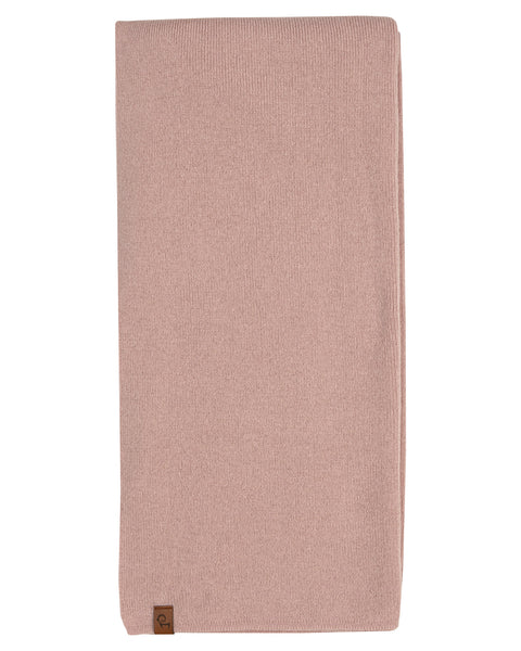 Bufanda de punto para mujer en merino y cachemir color rosa empolvado
