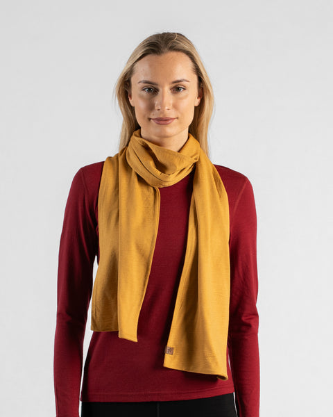 Bufanda para mujer 100 % merino amarilla