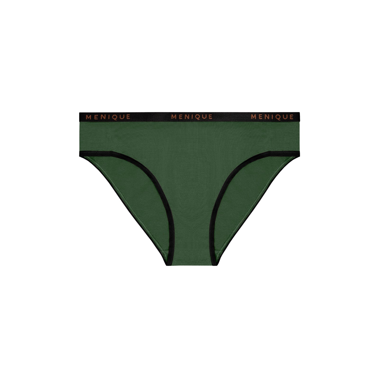 Braguitas bikini de merino para mujer en color verde oscuro