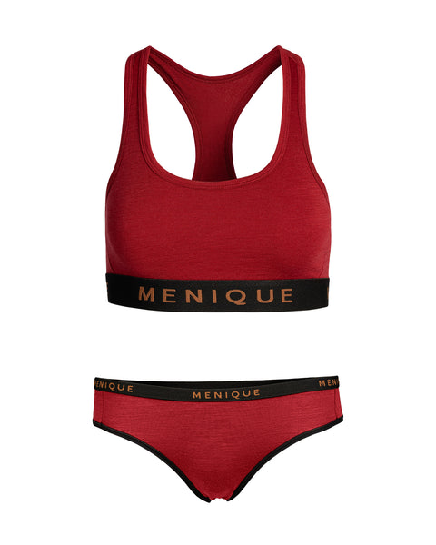 Sujetador deportivo y braguitas de bikini para mujer, conjunto de 2 piezas