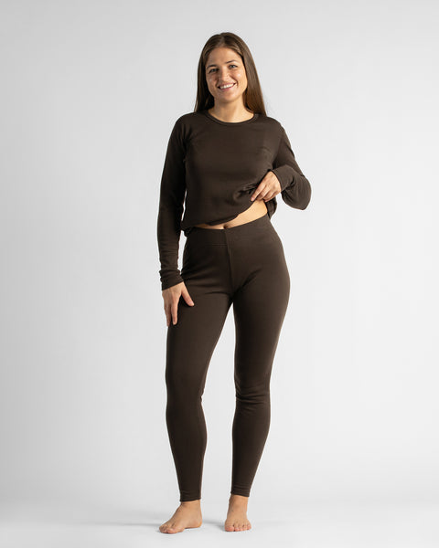 Leggings 250 para mujer Marrón chocolate