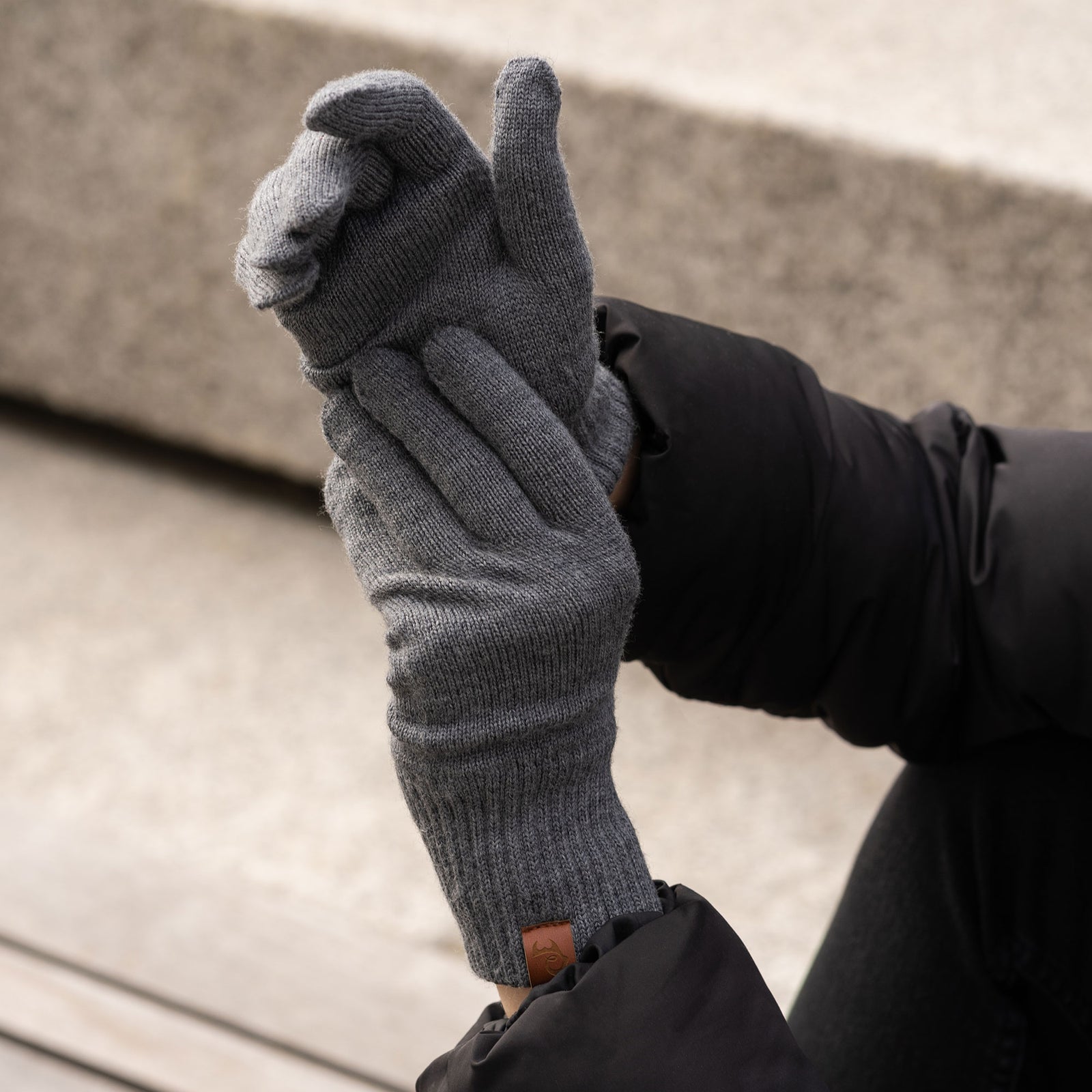 Guantes de lana merina para mujer, accesorio tejido cálido para el invierno