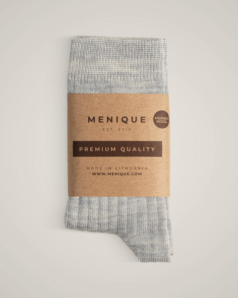 Calcetines transpirables de canalé de merino para niños