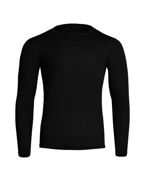 Camiseta térmica de manga larga para hombre 160 en negro