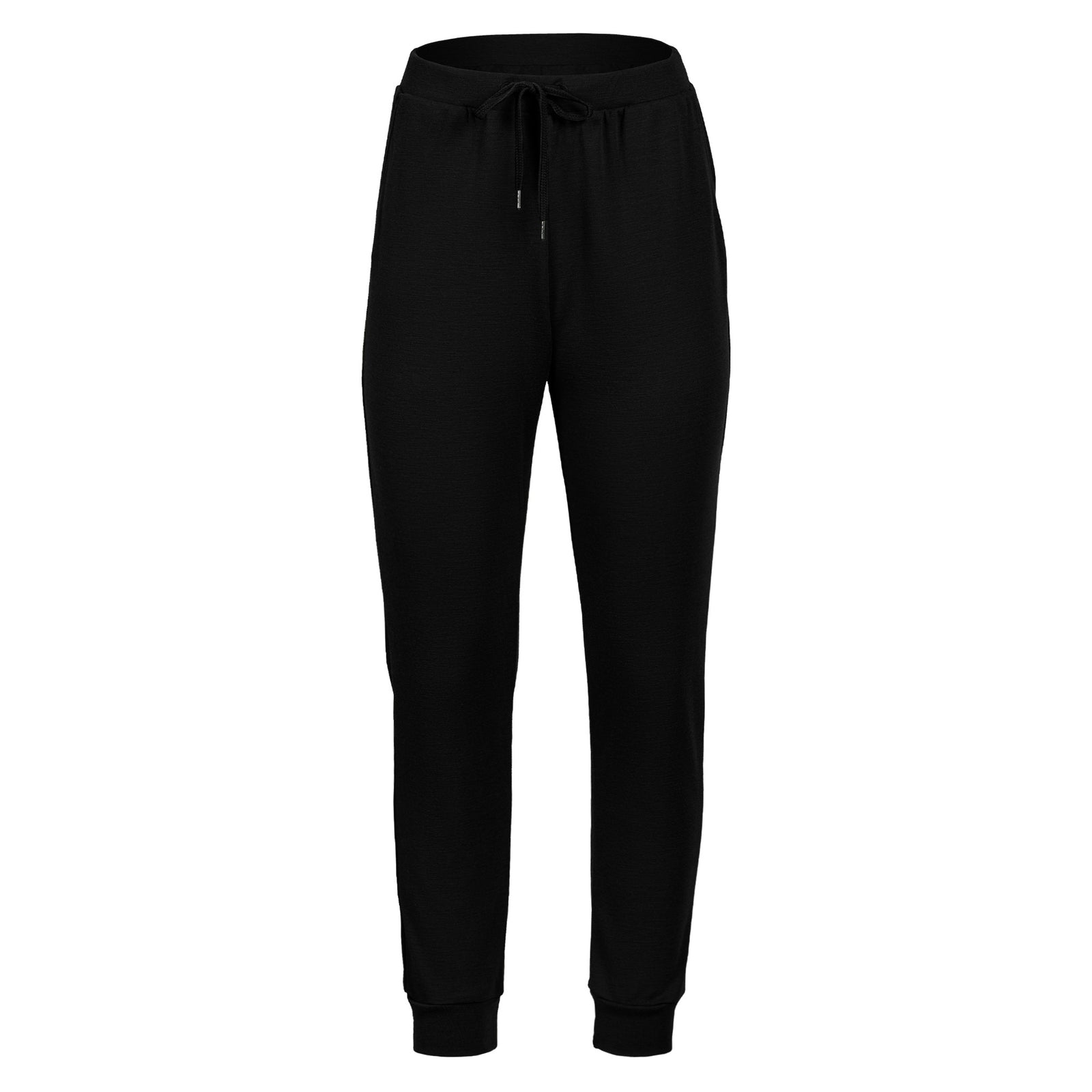 Pantalones deportivos jogger para hombre de merino 250, 250 g/m², negro