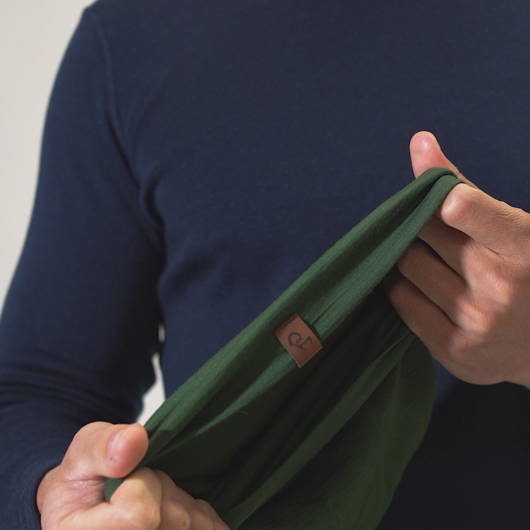 Unisex Merino Beanie Dark Green