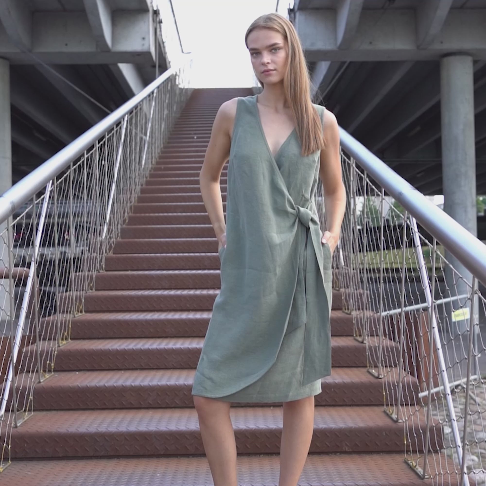 Vestido con lazo lateral Natalie