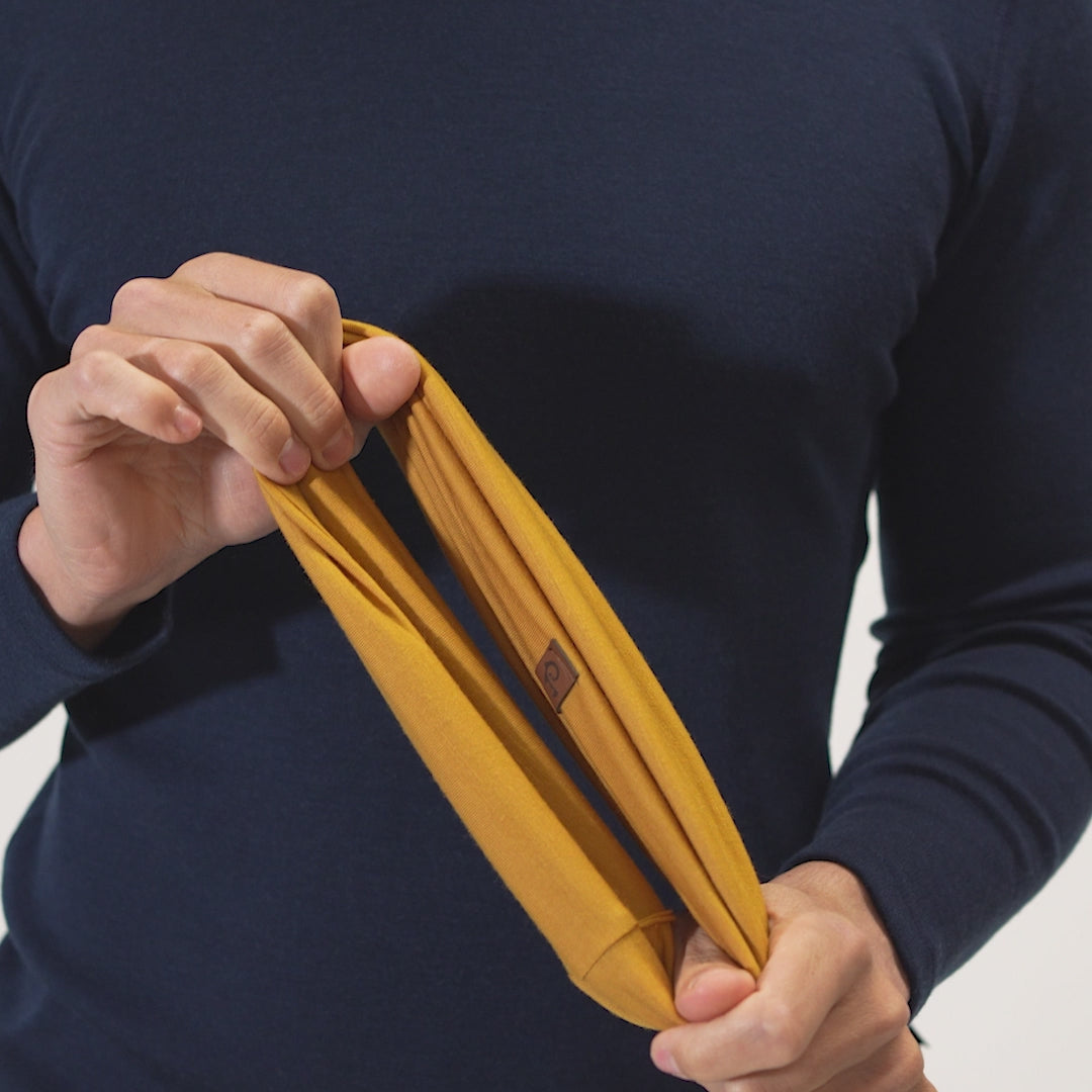 Braga de cuello de merino para hombre Amarilla