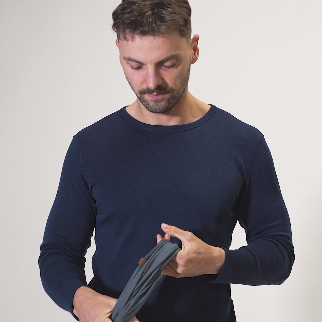 Braga de cuello de merino para hombre Gris Perfecto