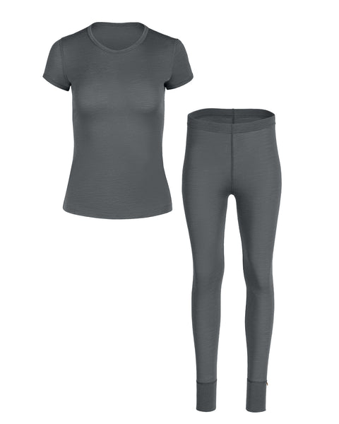Imagen del conjunto de camiseta de manga corta y mallas para mujer