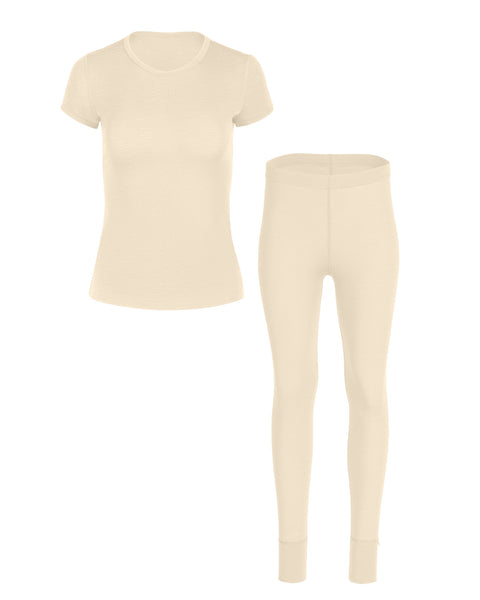 Imagen del conjunto de camiseta de manga corta y mallas para mujer