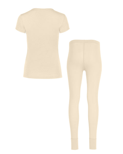 Imagen del conjunto de camiseta de manga corta y mallas para mujer