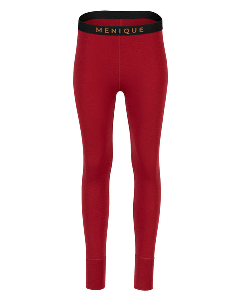 Pantalones Rub de lana merina 250 para mujer en cereza real