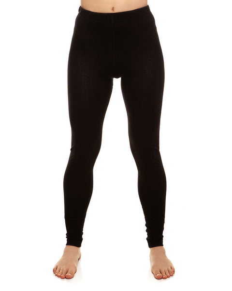 Conjunto de 2 piezas para mujer en merino 160: camiseta de manga corta y pantalón negro