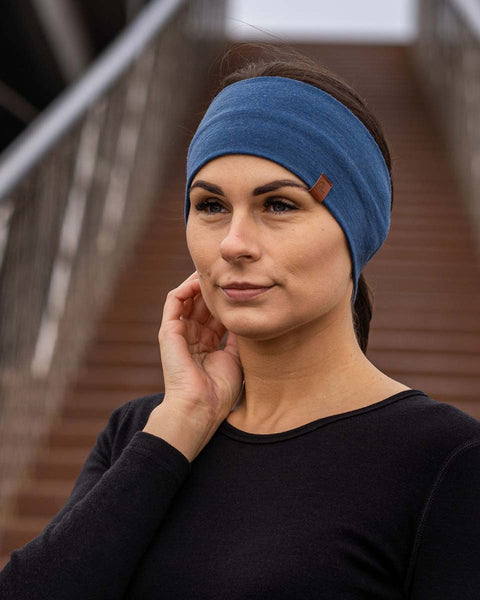 Women's Headband 160 Merino Denim