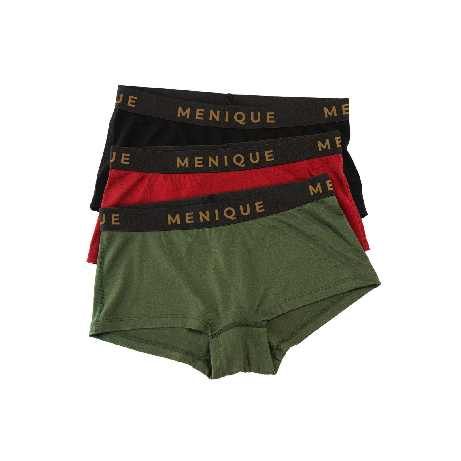 Pantalones cortos bóxer de mujer de lana merina, paquete de 3